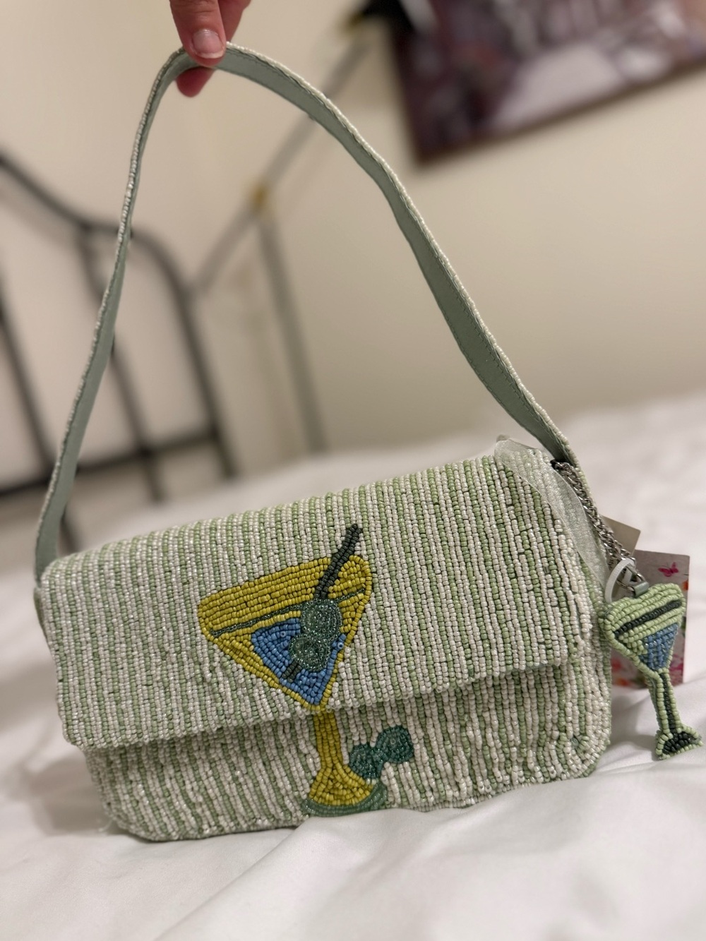 Beaded Martini Shoulder Bag